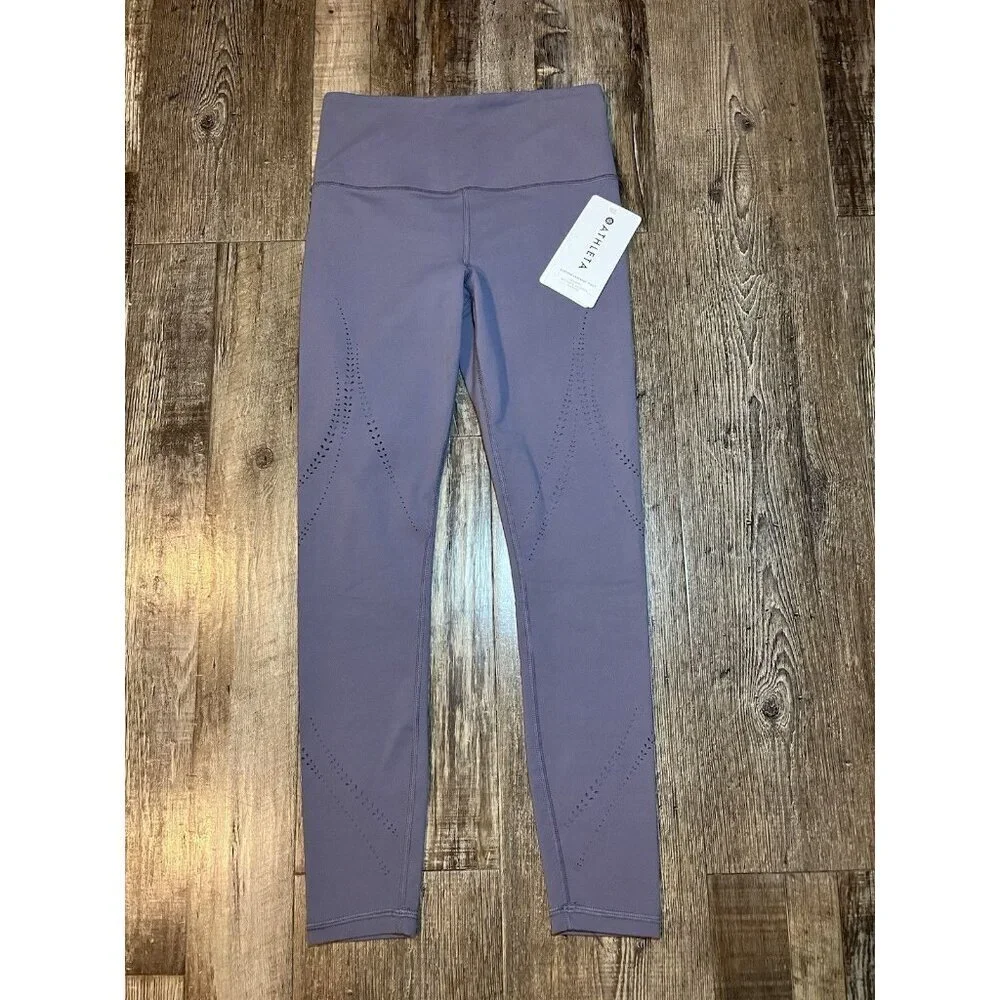 Athleta NWT Elation Lasercut Tight in Violet Dusk Size XS